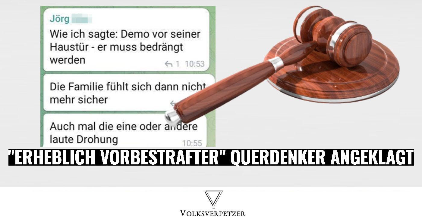 Bedrohung: „erheblich vorbestrafter“ Querdenker & Reichsbürger angeklagt