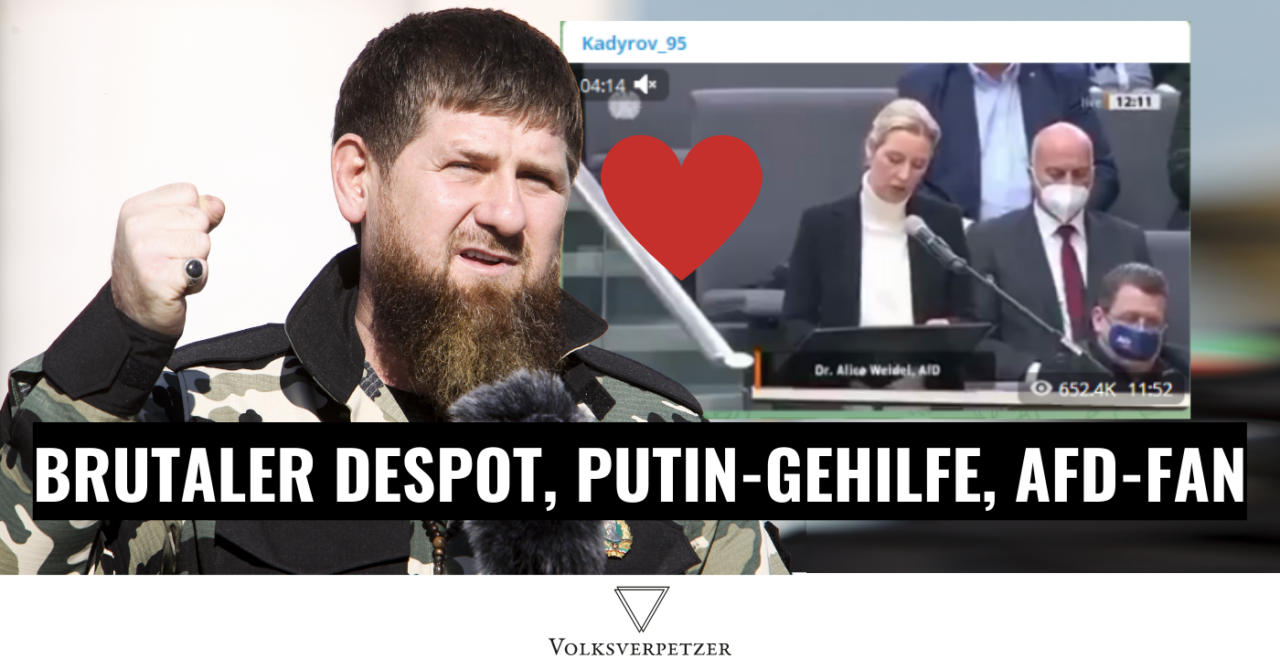 Kadyrov, „100 % Glücklich“ über Kyiv-Bombardierung, teilt auch AfD-Reden übrigens