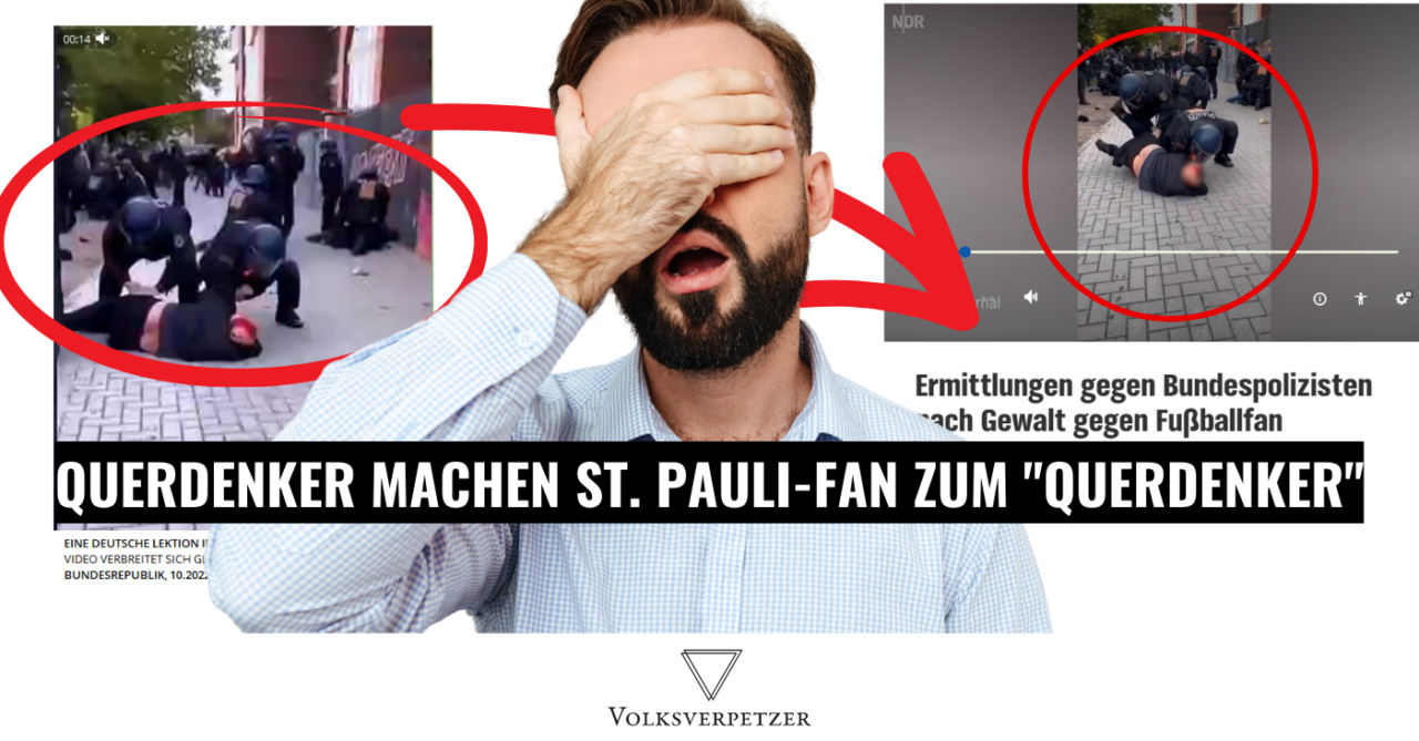 Querdenker machen aus Polizeigewalt gegen St. Pauli-Fan Angriff auf sich