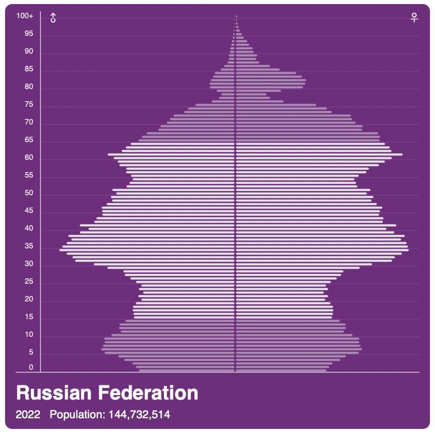 Russland Bevölkerungspyramide