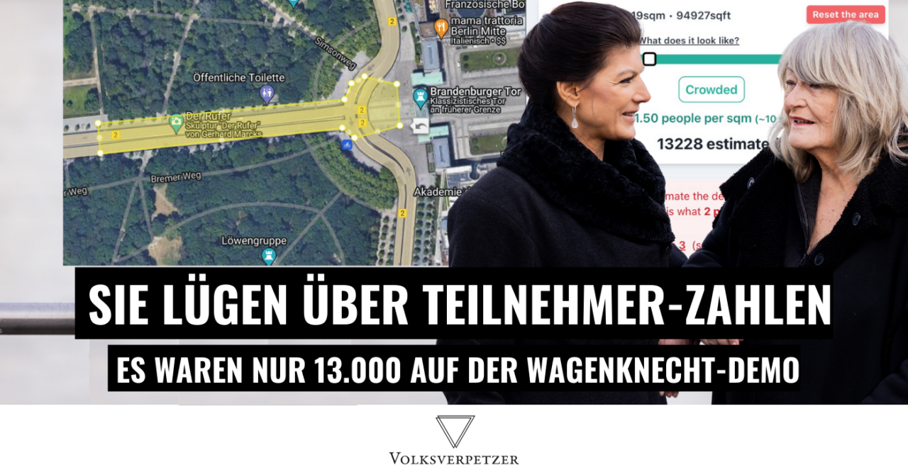 Faktencheck: Nur 13.000 auf Demo: Wagenknecht & Co. lügen