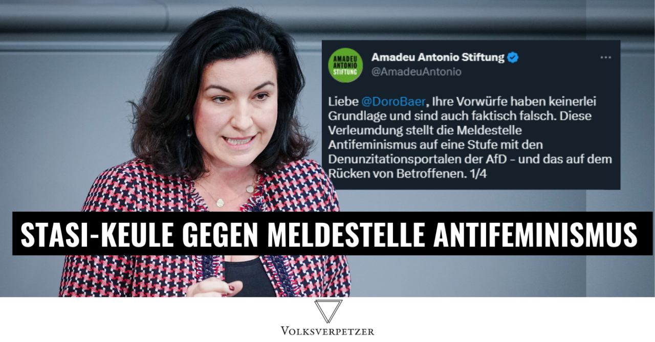 Mit Stasi-Keule gegen Grüne: Wie die neue Meldestelle Antifeminismus attackiert wird