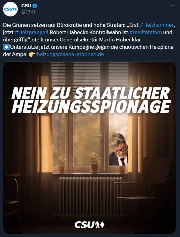 Energie-Stasi in Bayern: CSU bekennt sich zu Heizungsspionage!