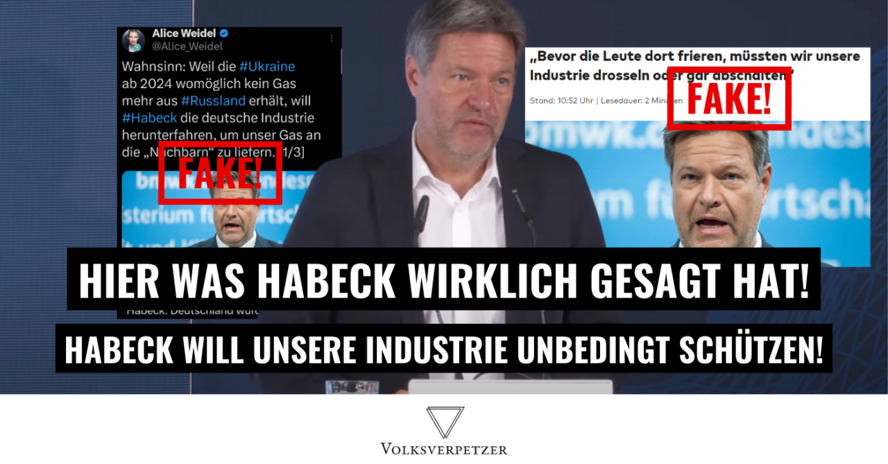 AfD dankt: WELT reißt Habeck-Satz aus dem Kontext – Industrie sicher!