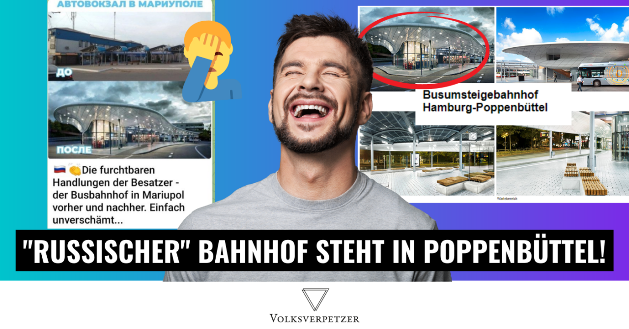 Propaganda-Fail: Dieser „ukrainische“ Busbahnhof steht in Hamburg-Poppenbüttel!