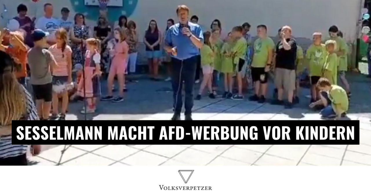 Sonneberg: Neuer AfD-Landrat Sesselmann macht vor Kindern Wahlwerbung