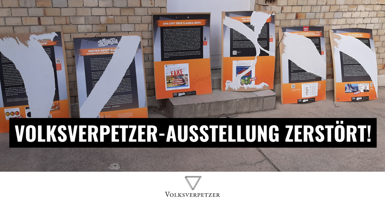 Zum sechsten Mal: Volksverpetzer-Plakat-Ausstellung zerstört
