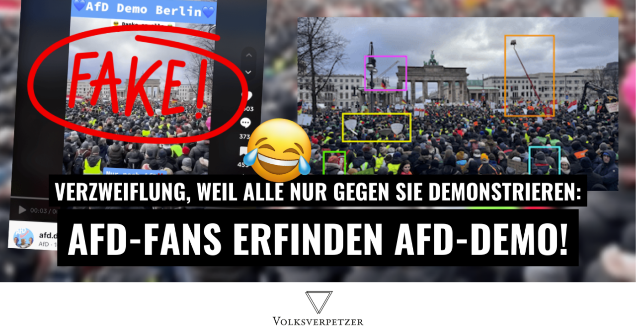 Tiktok: AfD-Fans so verzweifelt, sie erfinden eine AfD-Demo!
