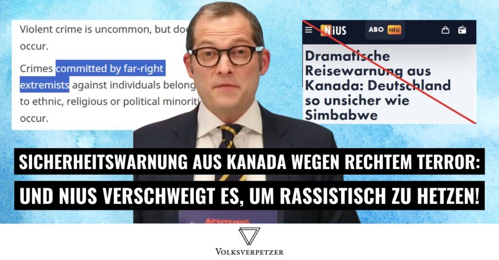 Sicherheit Warnung Kanada NIUS