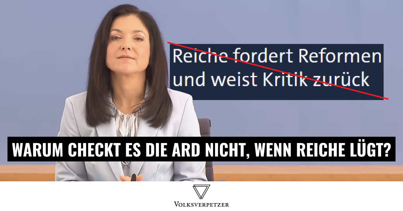 Reiche-Lüge verbreitet: Warum ist die Tagesschau so schlecht bei Fakes der Regierung?
