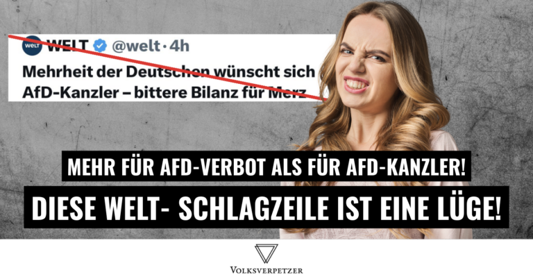 75 % wollen KEINEN AfD-Kanzler: Wie die WELT für die AfD lügt